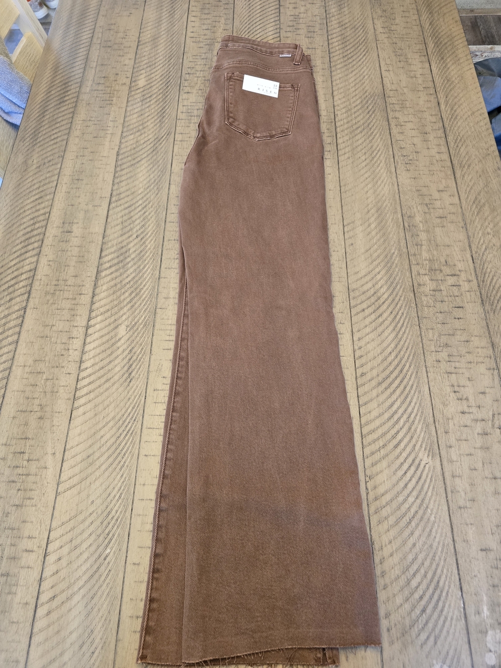 Risen Wide-Leg Jeans in Rust Brown - Picture 3 of 6